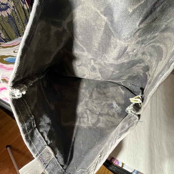 I Love NY gray red Tote distressed diy travel boho grunge Bag - Picture 13 of 15